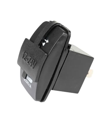 Veneen muotoinen kaksois-USB-autolaturi Väri musta + ruoho