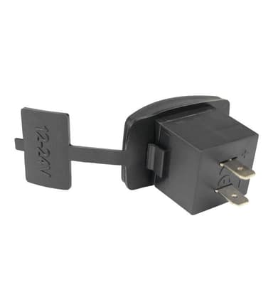 Veneen muotoinen kaksois-USB-autolaturi Väri musta + ruoho