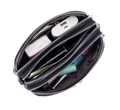 Uusi naisten kolmivetoketjuinen Crossbody laukku Musta