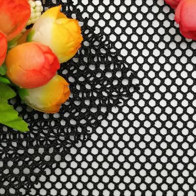 Nätpåsar Dragsko Väska Mesh för förvaring 5 stycken Musta