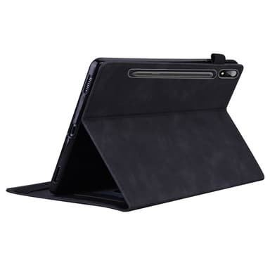 SKALO Samsung Tab S8 Ultra PU-nahkainen lompakkokotelo, jossa on kynäosasto - Musta