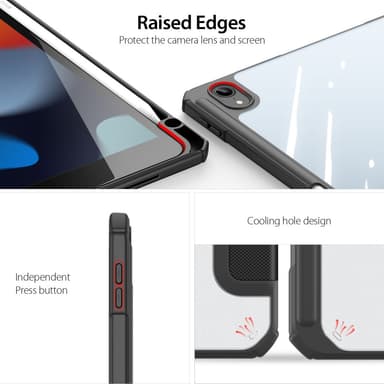 DUX DUCIS iPad 10.9 (2022) TOBY Series Trifold Suojakotelo - Musta