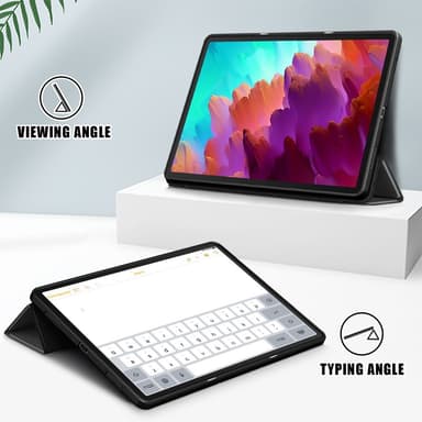 SKALO Lenovo Tab P12 Trifold Suojakotelo - Musta