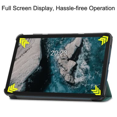 SKALO Nokia T20 Trifold Suojakotelo - Vihreä