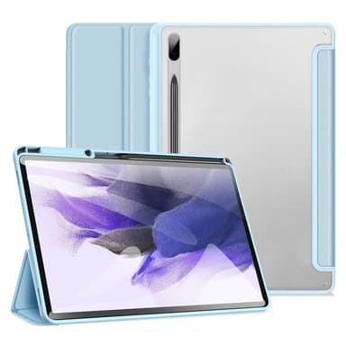 DUX DUCIS Samsung Tab S7+/S7 FE/S8+ TOBY Series Trifold Suojakotelo - Turkoosi