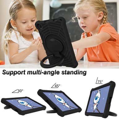 SKALO Lenovo Tab M10 FHD Plus 10.3"" Extra Shock Resistant Armor Spider Mesh kuori olkahihnalla - Musta