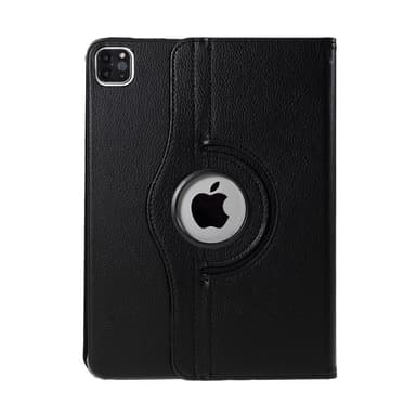 SKALO iPad Pro 12.9 (Gen 4/5/6) 360 Litchi Suojakotelo - Musta