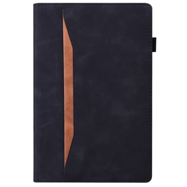 SKALO Samsung Tab S7/S8 PU-nahkainen lompakkokotelo, jossa on kynäosasto - Musta