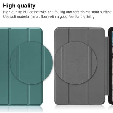 SKALO Nokia T20 Trifold Suojakotelo - Vihreä