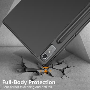 SKALO Lenovo Tab P12 Trifold Suojakotelo - Musta