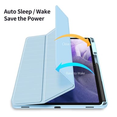 DUX DUCIS Samsung Tab S7+/S7 FE/S8+ TOBY Series Trifold Suojakotelo - Turkoosi