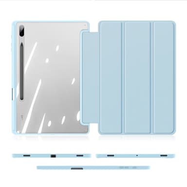 DUX DUCIS Samsung Tab S7+/S7 FE/S8+ TOBY Series Trifold Suojakotelo - Turkoosi