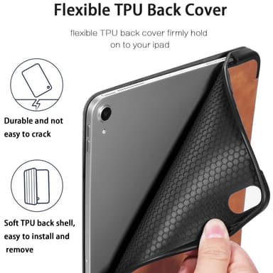 DG MING iPad Air (2020/2022) See Series Trifold Suojakotelo - Ruskea