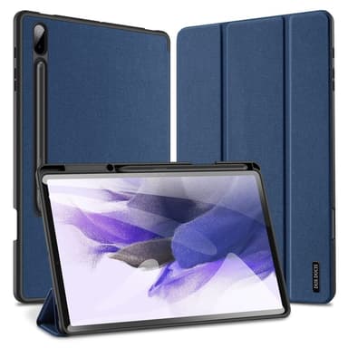 DUX DUCIS Samsung Tab S7+/S7 FE/S8+ DOMO Series Trifold Suojakotelo - Sininen