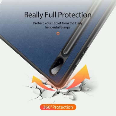 DUX DUCIS Samsung Tab S7+/S7 FE/S8+ DOMO Series Trifold Suojakotelo - Sininen