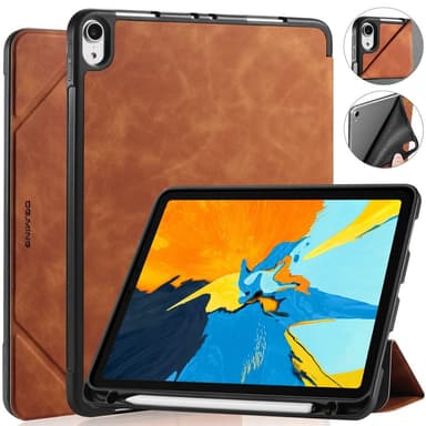 DG MING iPad Air (2020/2022) See Series Trifold Suojakotelo - Ruskea