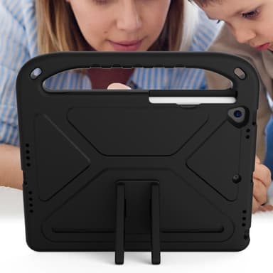 SKALO iPad 10.2 Lapsikuori kahvalla ja jalustalla - Musta