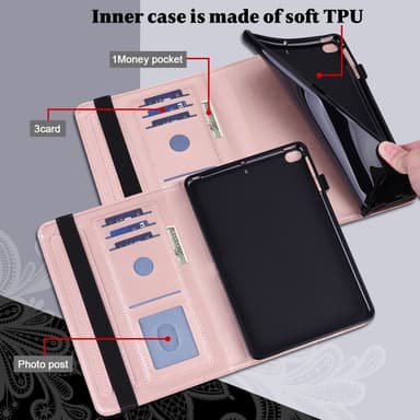 SKALO Samsung Tab S8 Mandala Suojakotelo - Ruusukulta
