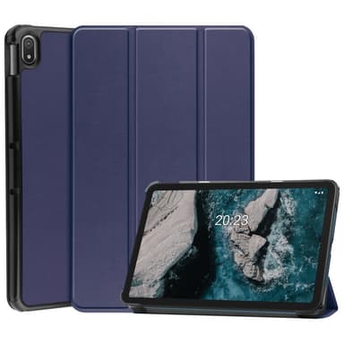 SKALO Nokia T20 Trifold Suojakotelo - Tummansininen