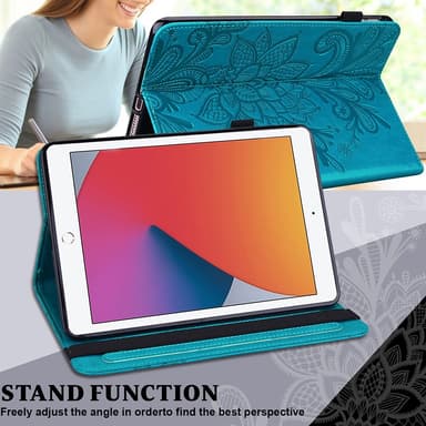 SKALO iPad 10.2 Mandala Suojakotelo - Sininen