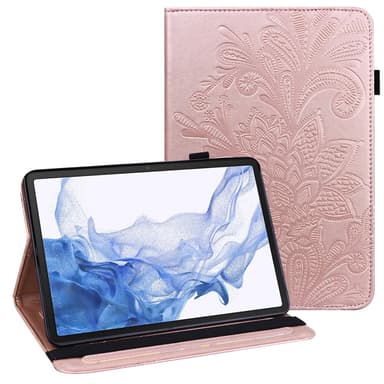 SKALO Samsung Tab S8 Mandala Suojakotelo - Ruusukulta