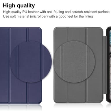 SKALO Nokia T20 Trifold Suojakotelo - Tummansininen