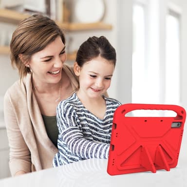 SKALO Lenovo Tab P11 Gen 2 Lapsikuori kahvalla ja jalustalla - Punainen