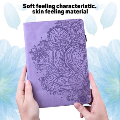 SKALO Google Pixel Tablet Mandala Suojakotelo - Violetti