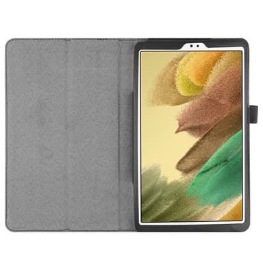 SKALO Samsung Tab A7 Lite Duofold Litchi Suojakotelo - Musta
