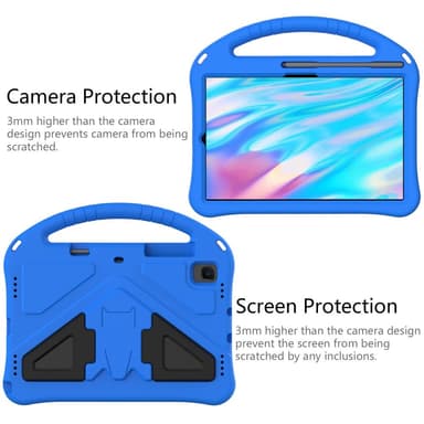 SKALO Samsung Tab S6 Lite Lapsikuori kahvalla ja jalustalla - Sininen