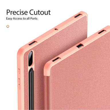 DUX DUCIS Samsung Tab S7+/S7 FE/S8+ DOMO Series Trifold Suojakotelo - Pinkki