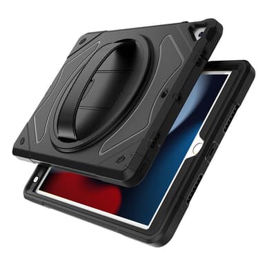 SKALO iPad 10.2 Shock Resistant Armor Silicone Kuori  - Musta