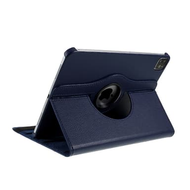 SKALO iPad Pro 12.9 (Gen 4/5/6) 360 Litchi Suojakotelo - Tummansininen