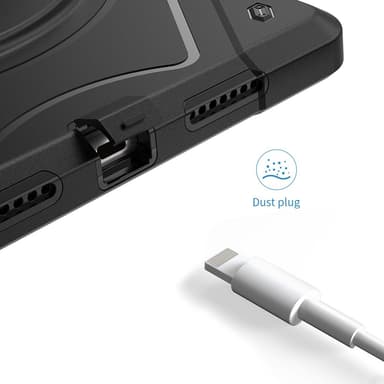 SKALO iPad 10.2 Shock Resistant Armor Silicone Kuori  - Musta