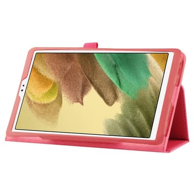 SKALO Samsung Tab A7 Lite Duofold Litchi Suojakotelo - Cerise