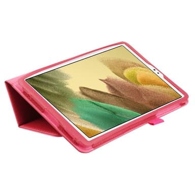 SKALO Samsung Tab A7 Lite Duofold Litchi Suojakotelo - Cerise