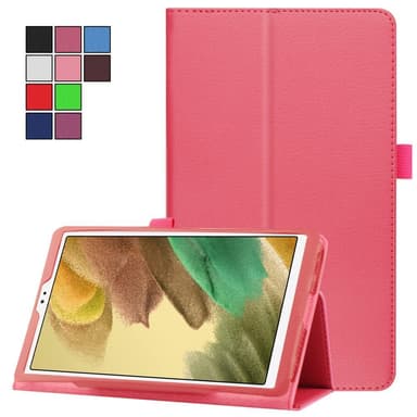 SKALO Samsung Tab A7 Lite Duofold Litchi Suojakotelo - Cerise
