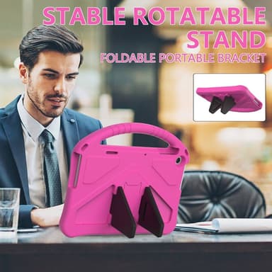 SKALO Lenovo Tab M10 (Gen 3) Lapsikuori kahvalla ja jalustalla - Pinkki