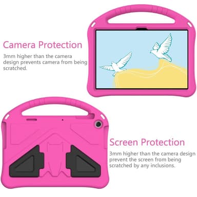 SKALO Lenovo Tab M10 (Gen 3) Lapsikuori kahvalla ja jalustalla - Pinkki