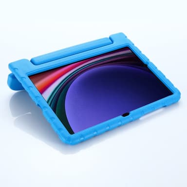 SKALO Samsung Tab S9/S9 FE Kuori kahvalla/telineellä - Sininen