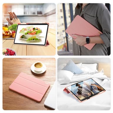 DUX DUCIS Samsung Tab S7+/S7 FE/S8+ DOMO Series Trifold Suojakotelo - Pinkki