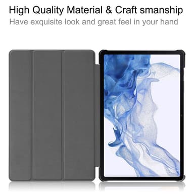 SKALO Samsung Tab S8 Trifold Suojakotelo - Turkoosi