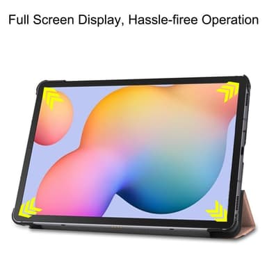 SKALO Samsung Tab S6 Lite Trifold Suojakotelo - Ruusukulta
