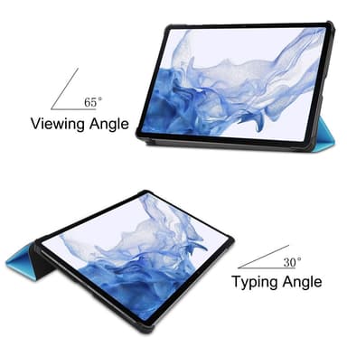 SKALO Samsung Tab S8 Trifold Suojakotelo - Turkoosi