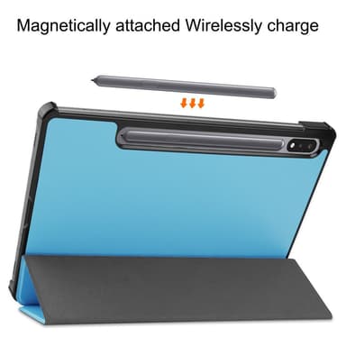 SKALO Samsung Tab S8 Trifold Suojakotelo - Turkoosi