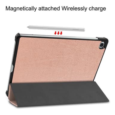 SKALO Samsung Tab S6 Lite Trifold Suojakotelo - Ruusukulta