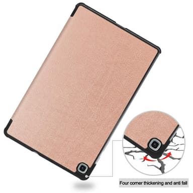 SKALO Samsung Tab S6 Lite Trifold Suojakotelo - Ruusukulta