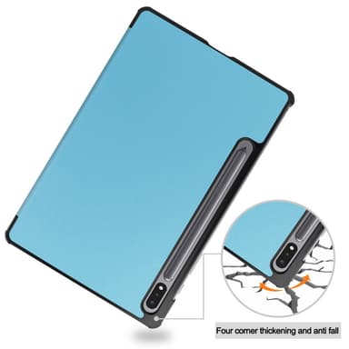 SKALO Samsung Tab S8 Trifold Suojakotelo - Turkoosi