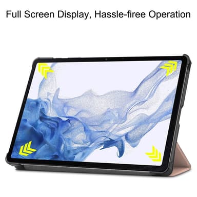 SKALO Samsung Tab S8 Trifold Suojakotelo - Ruusukulta