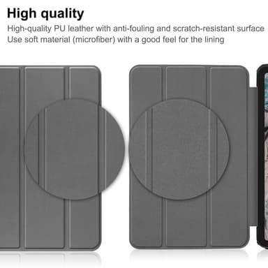 SKALO Nokia T20 Trifold Suojakotelo - Harmaa